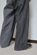 画像をギャラリービューアに読み込む, BLK DENIM WIDE TUCK PT 02