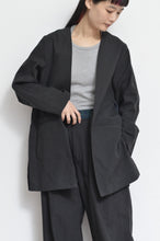 画像をギャラリービューアに読み込む, NO-COLLAR JK_LINEN 01/BLACK