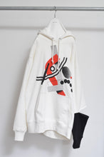 画像をギャラリービューアに読み込む, SLIT SLEEVE HOODIE (PRINT) / WHT/01_X