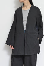 画像をギャラリービューアに読み込む, NO-COLLAR JK_LINEN 01/BLACK