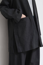 画像をギャラリービューアに読み込む, NO-COLLAR JK_LINEN 01/BLACK