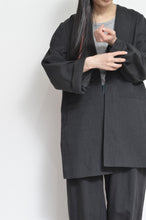 画像をギャラリービューアに読み込む, NO-COLLAR JK_LINEN 01/BLACK