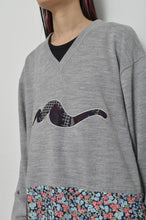 Load image into Gallery viewer, nyoroli KNIT*FLORAL OP_01 / GRAY