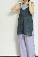 画像をギャラリービューアに読み込む, V-NECK TANK_LONG_LINEN 01/PURPLE
