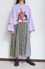 Load image into Gallery viewer, PLEATED TEE OP(PRINT)_PUR/X_B