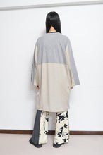 Load image into Gallery viewer, SWITCHING TEE OP_GRAY*BEIGE / B