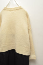 Load image into Gallery viewer, nyoroli KNIT*SATIN OP / BLK_00