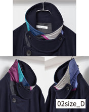 画像をギャラリービューアに読み込む, Flower charm pea coat / wool melton × sport
