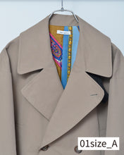 画像をギャラリービューアに読み込む, Flower charm pea coat / peach skin
