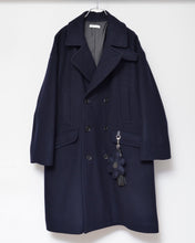 画像をギャラリービューアに読み込む, Flower charm pea coat / wool melton × sport
