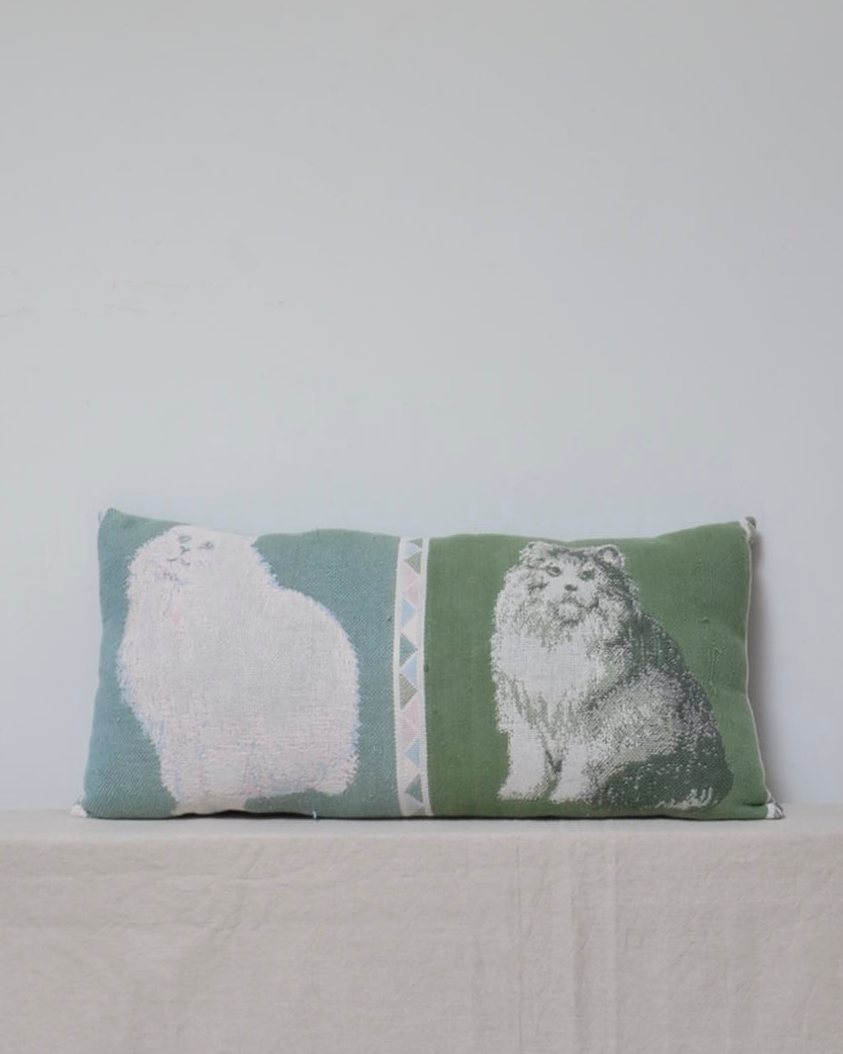 RUG CUSHION_GREEN CAT