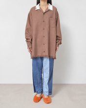 Load image into Gallery viewer, Tablecloth collar fringe shirt / bishu wool_A
