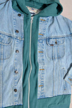 Load image into Gallery viewer, your right things in 代官山 蔦屋書店 出品中〜11/3まで:DENIM * BACK PILE HOODIE/GREEN/YELLOW
