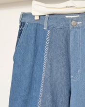 Load image into Gallery viewer, Denim easy panel slacks "PGR" / 02size
