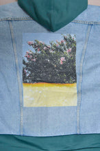 Load image into Gallery viewer, your right things in 代官山 蔦屋書店 出品中〜11/3まで:DENIM * BACK PILE HOODIE/GREEN/YELLOW
