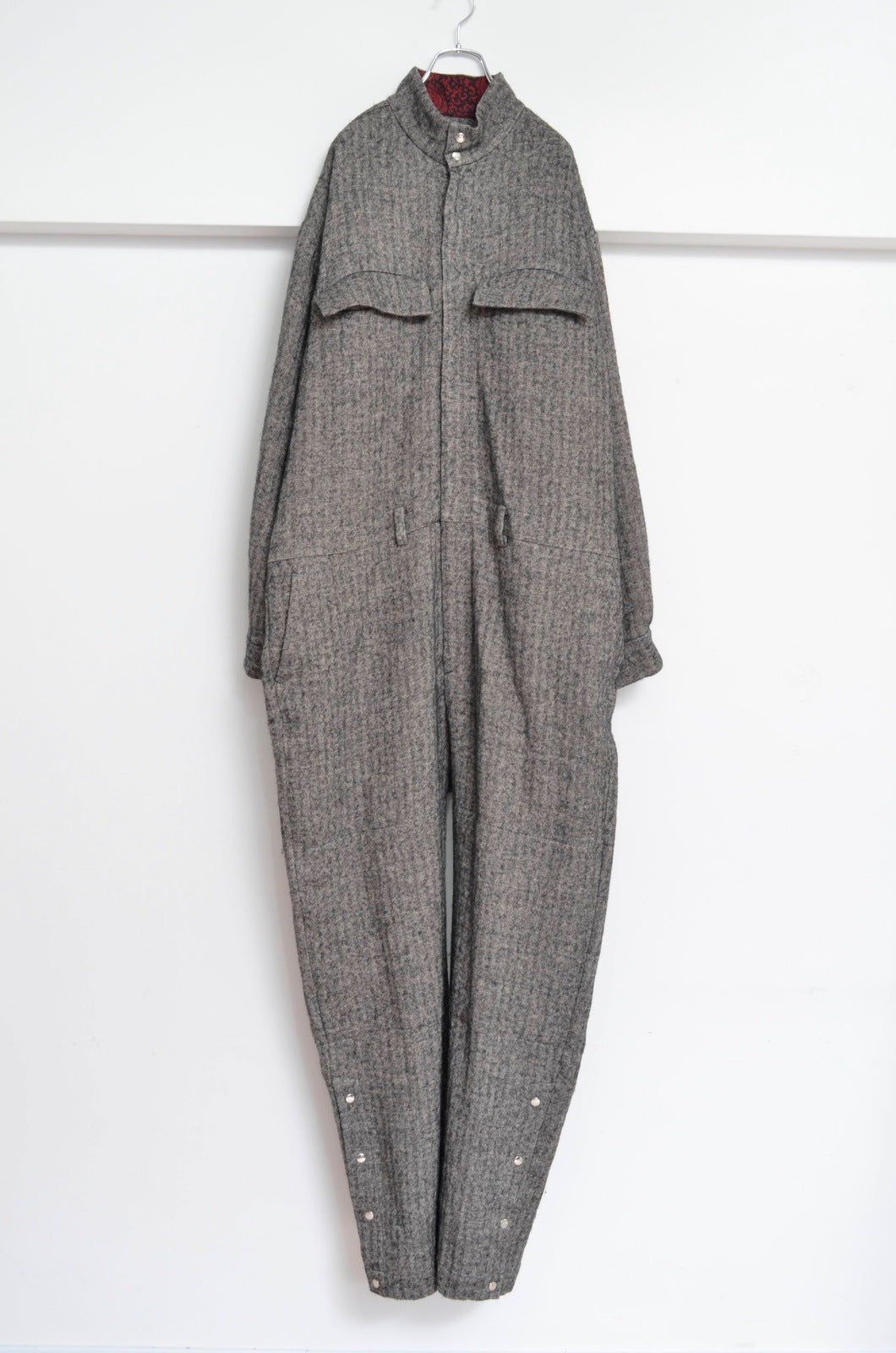 LINEN WOOL JUMP SUIT / BRWN_03