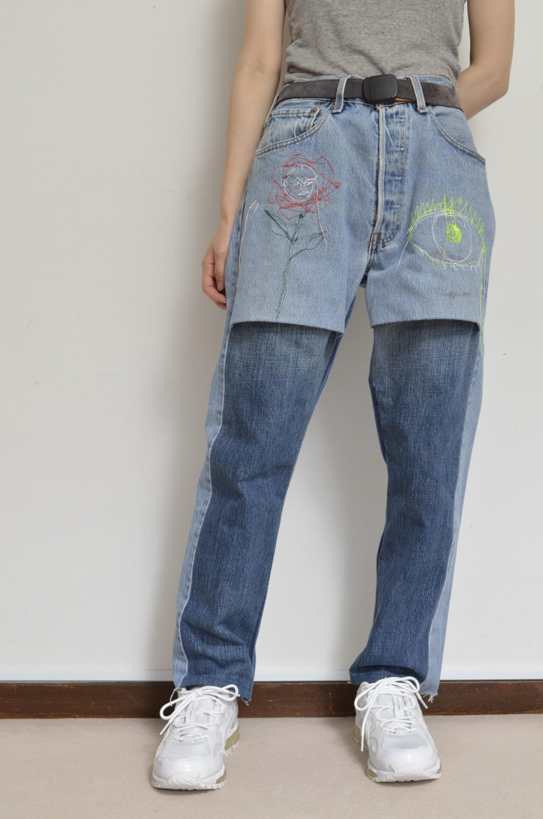 SWITCHING DENIM PT/Hi_MEGUMU YAMAMOTO_eye&face flower