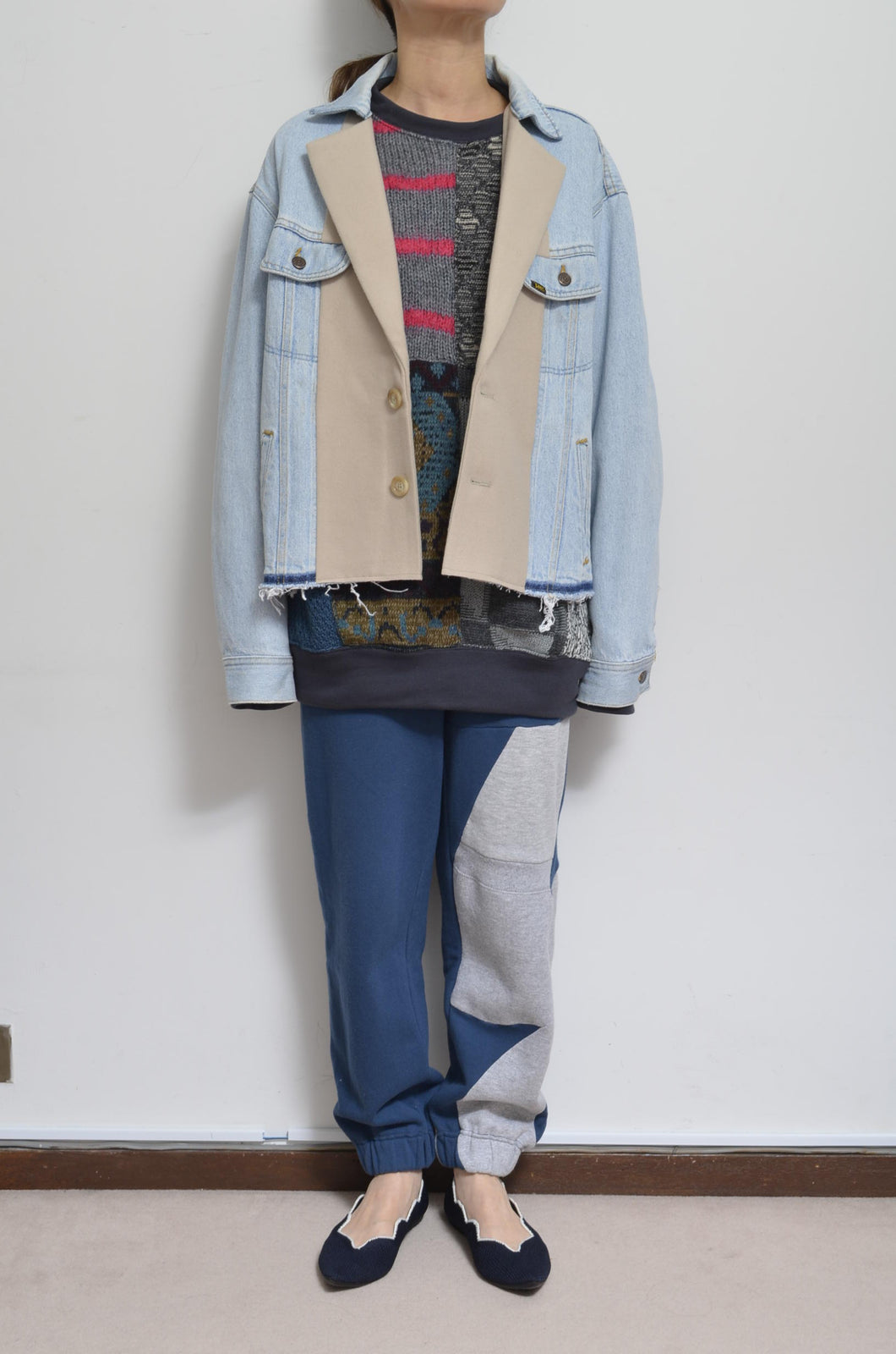 DENIM * MELTON BLOUSON_BEIGE_MIND GAME