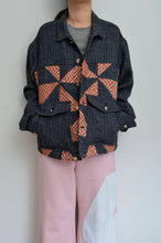 Load image into Gallery viewer, HERRINGBONE LINEN WOOL QUILTED WORK BLOUSON
