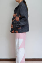 Load image into Gallery viewer, HERRINGBONE LINEN WOOL QUILTED WORK BLOUSON
