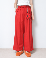 画像をギャラリービューアに読み込む, Deep tuck wide pants / wool flannel
