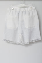 Load image into Gallery viewer, WHT FRINGE RUG SHORTS_01
