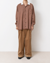 Load image into Gallery viewer, Tablecloth collar fringe shirt / bishu wool_A
