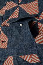 Load image into Gallery viewer, HERRINGBONE LINEN WOOL QUILTED WORK BLOUSON
