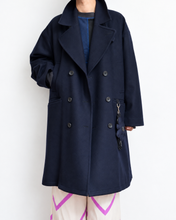 画像をギャラリービューアに読み込む, Flower charm pea coat / wool melton × sport

