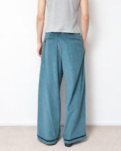 画像をギャラリービューアに読み込む, Deep tuck wide pants / corduroy / Deep green

