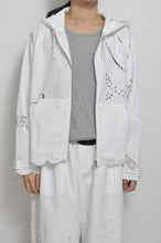 Load image into Gallery viewer, TABLE CLOTH ZIP-UP HOODIE/WHT/01 size_002
