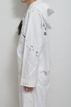 Load image into Gallery viewer, TABLE CLOTH ZIP-UP HOODIE/WHT/01 size_002
