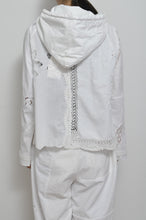 Load image into Gallery viewer, TABLE CLOTH ZIP-UP HOODIE/WHT/01 size_002
