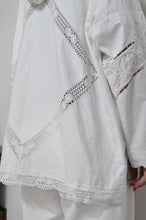 Load image into Gallery viewer, TABLE CLOTH ZIP-UP HOODIE/WHT/02 size_002
