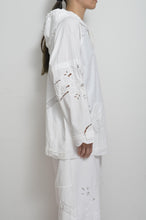 Load image into Gallery viewer, TABLE CLOTH ZIP-UP HOODIE/WHT/02 size_002
