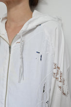 画像をギャラリービューアに読み込む, TABLE CLOTH ZIP-UP HOODIE/WHT/02 size_B
