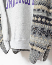 画像をギャラリービューアに読み込む, Sweat × knit switch pullover_C
