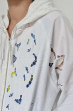 画像をギャラリービューアに読み込む, TABLE CLOTH ZIP-UP HOODIE/WHT/01 size
