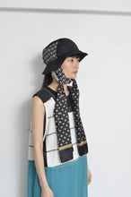 Load image into Gallery viewer, SCARF DROOPY CAP BAGUETTE HAT / BLK
