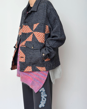 画像をギャラリービューアに読み込む, HERRINGBONE LINEN WOOL QUILTED WORK BLOUSON
