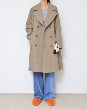 画像をギャラリービューアに読み込む, Flower charm pea coat / peach skin

