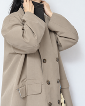 画像をギャラリービューアに読み込む, Flower charm pea coat / peach skin
