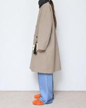 画像をギャラリービューアに読み込む, Flower charm pea coat / peach skin
