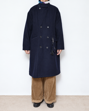画像をギャラリービューアに読み込む, Flower charm pea coat / wool melton × sport
