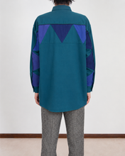 Load image into Gallery viewer, WOOL VIYELLA △ SH/BLU GRN/SLACK_02
