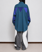 Load image into Gallery viewer, WOOL VIYELLA △ SH/BLU GRN/SLACK_02
