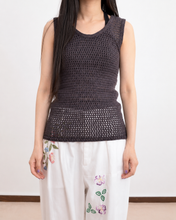 Load image into Gallery viewer, MESH KNIT TANK TOP / D.BRN
