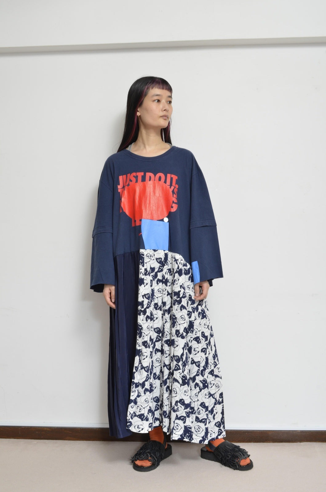 PLEATED TEE OP(PRINT) _ Mi*01