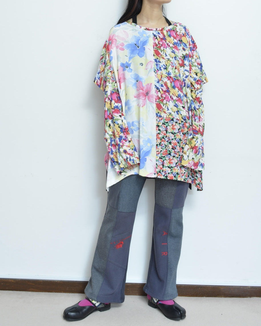 W SLEEVE TOPS_NAVY / A